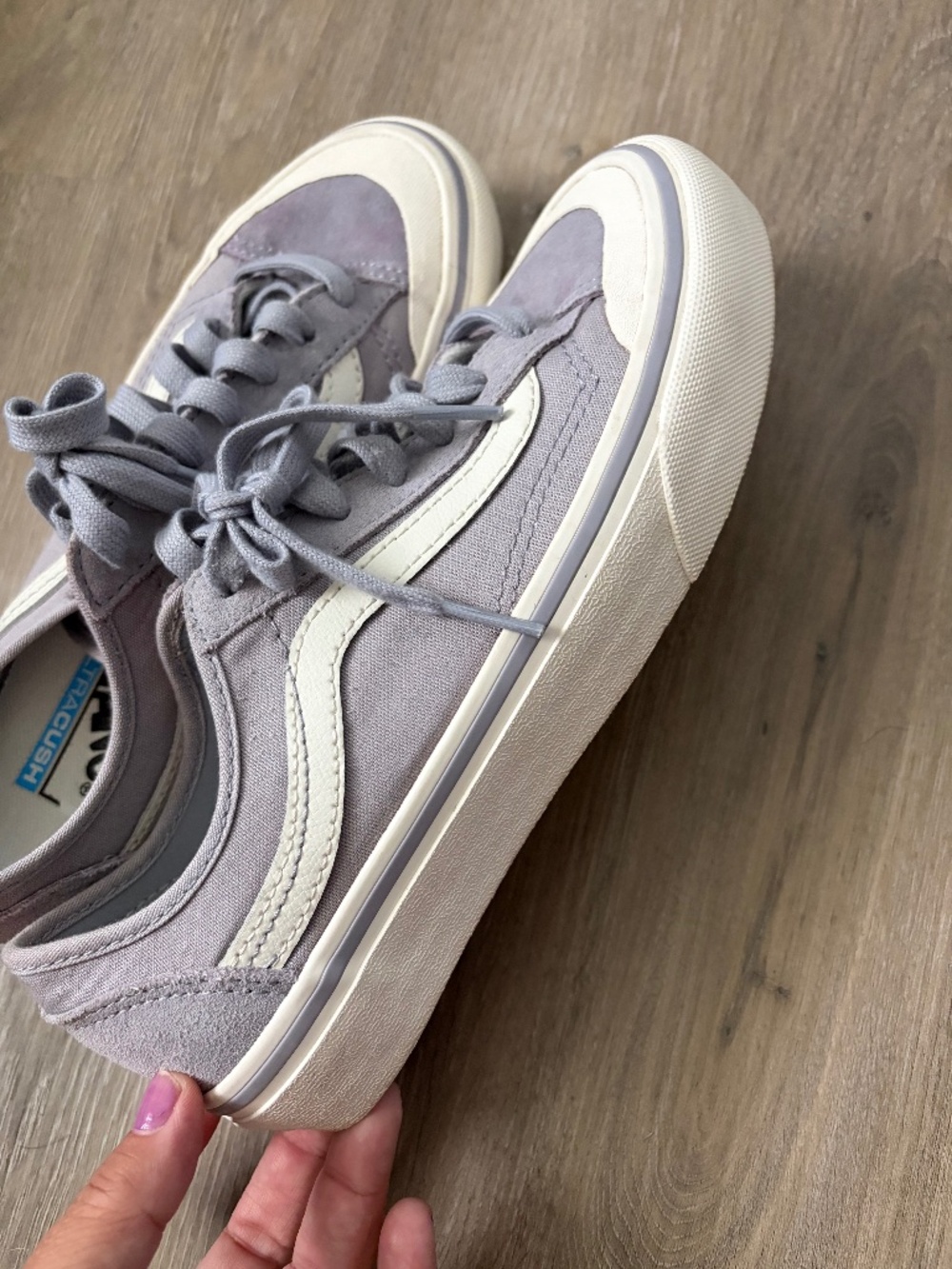 Light purple women’s Vans sneakers